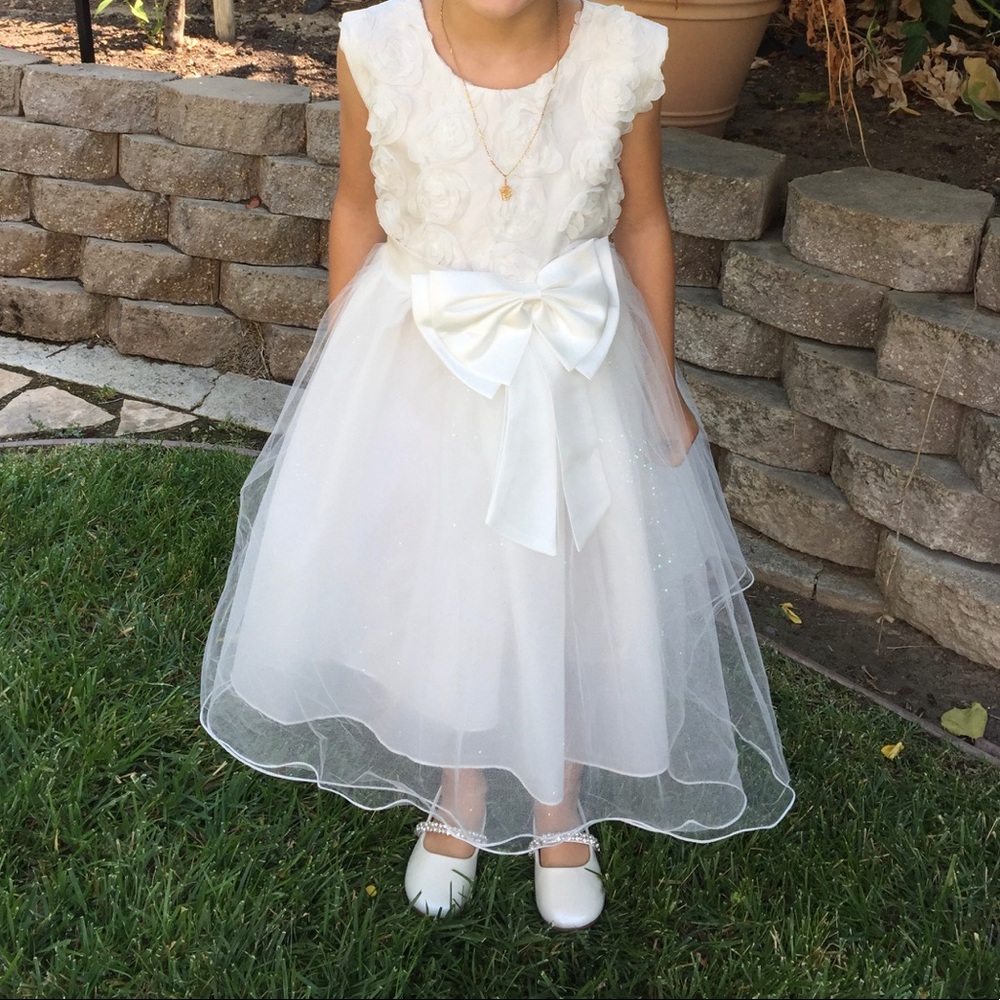 Toddler white dress